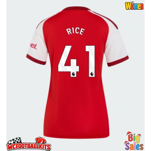 Arsenal Declan Rice #41 Replica Home Stadium Shirt for Women 2026-27 Short Sleeve
